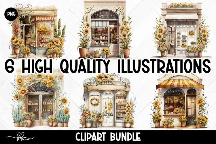 Watercolor Sunflower Clipart Image 14