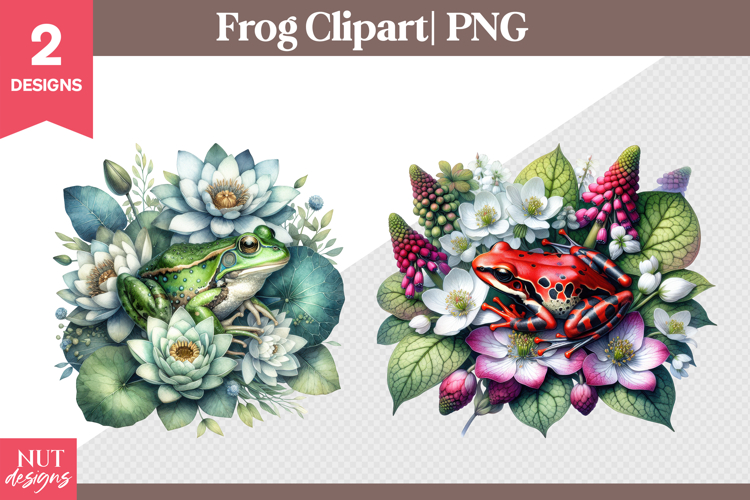 Spring clipart Red Frog Clipart Spring flowers Frog png