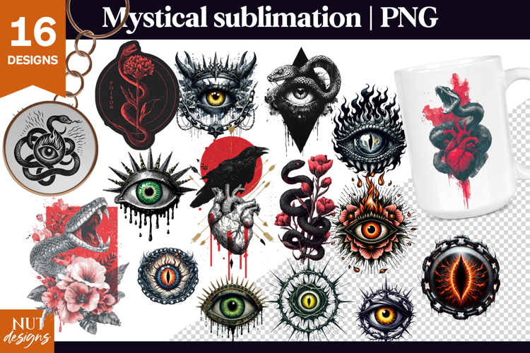 Mystical Snake Eye Sublimation Halloween Bundle sublimation