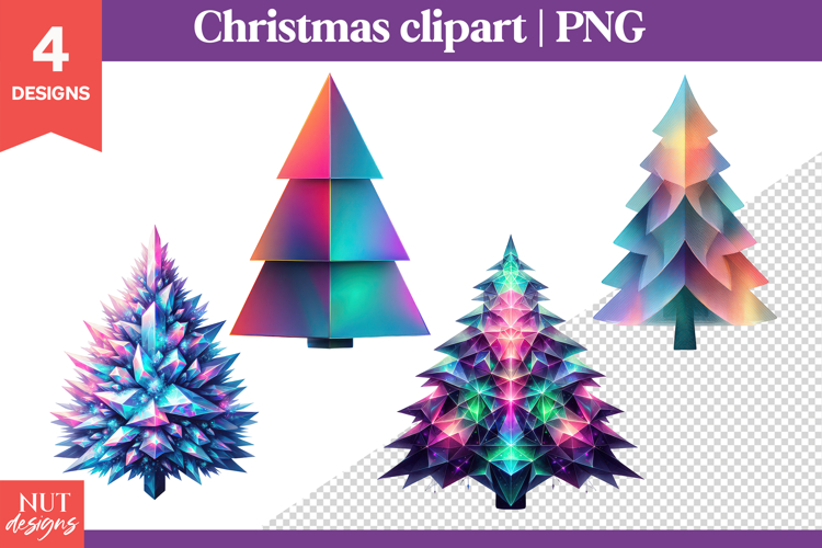 Christmas Clipart, Futuristic Christmas Tree Clipart PNG