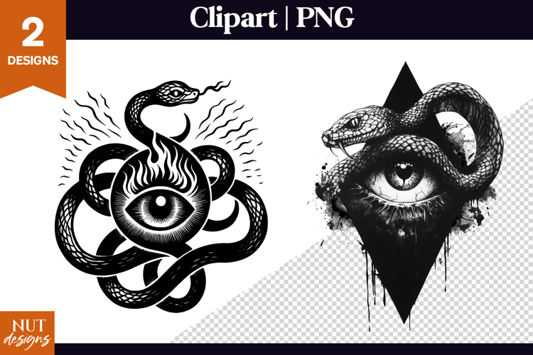 Snake Eye Gothic Clipart PNG Halloween sublimation