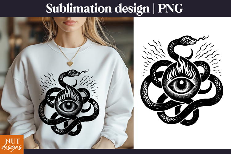 Snake Eye Flame Sublimation PNG Halloween sublimation