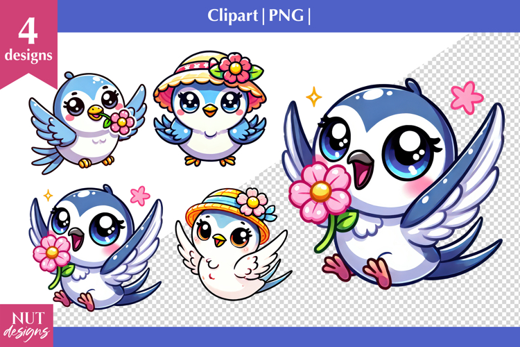 Blue Bird Clipart Image 6
