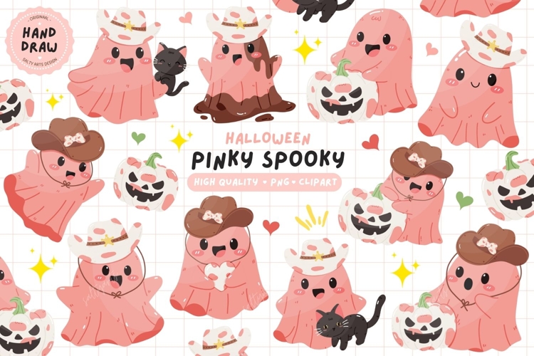 Pink Spooky Halloween Ghost Clipart Ghost PNG