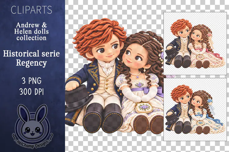 Regency Dolls - Andrew & Helen Cliparts