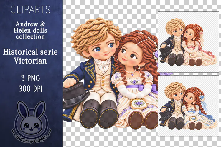 Regency Dolls - Andrew & Helen Cliparts
