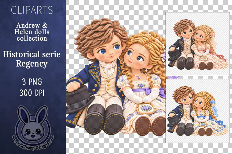 Regency Dolls - Andrew & Helen Cliparts
