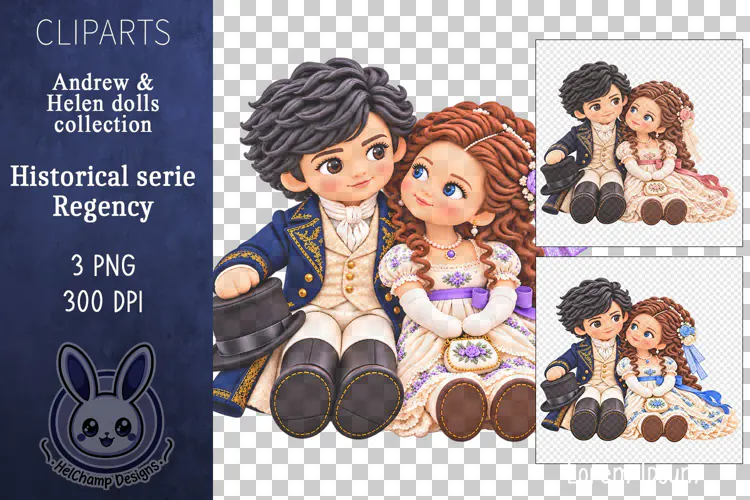 Regency Dolls - Andrew & Helen Cliparts