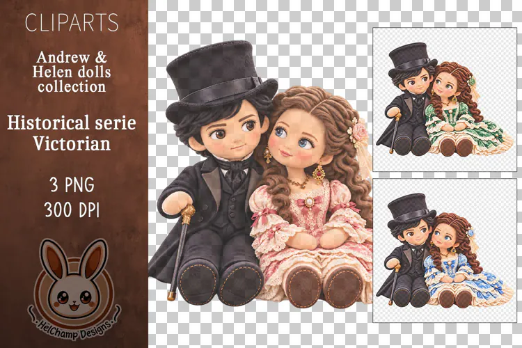 Victorian Dolls - Andrew & Helen Cliparts