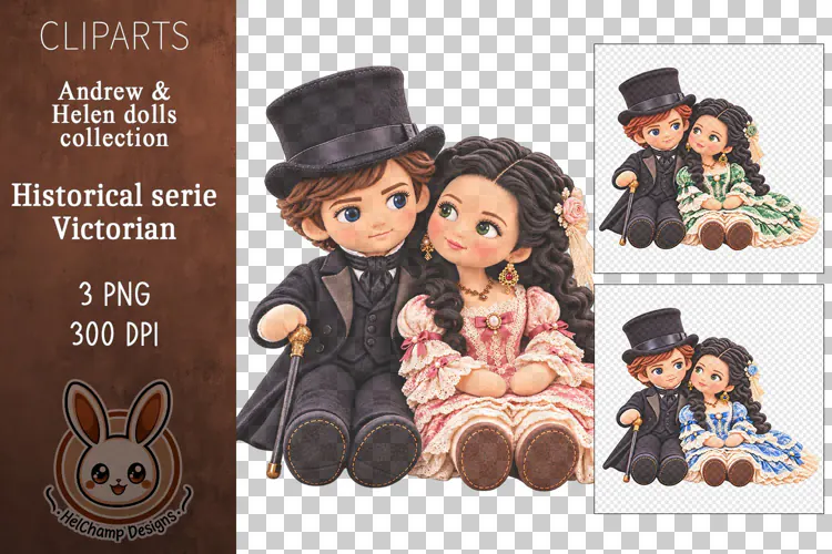 Victorian Dolls - Andrew & Helen Cliparts