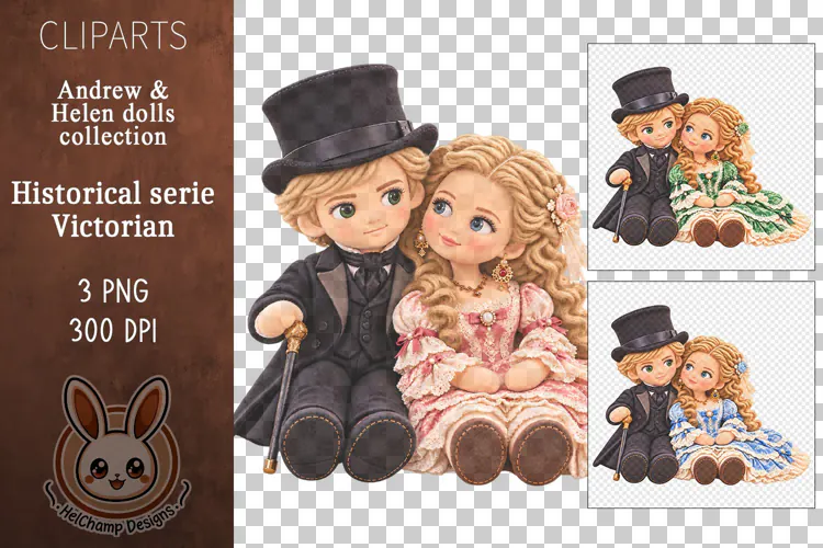 Victorian Dolls - Andrew & Helen Cliparts