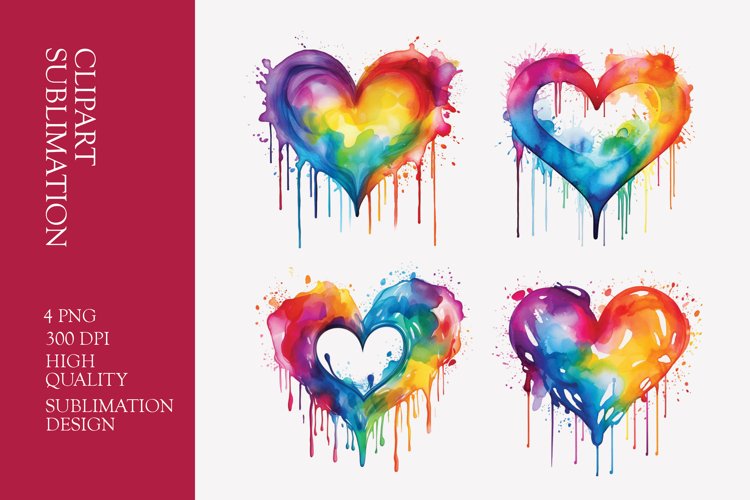 Watercolor Heart Clipart Image 5