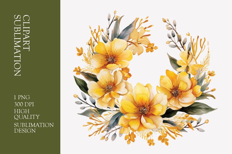 Yellow Flower Clipart Image 24