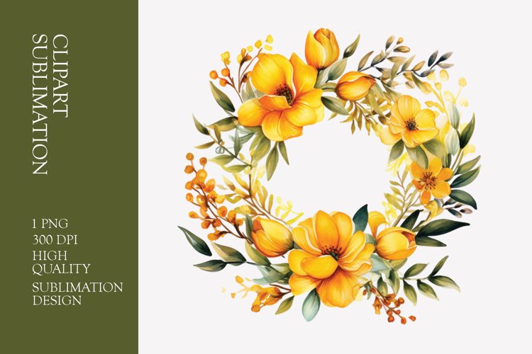 Yellow Flower Clipart Image 6