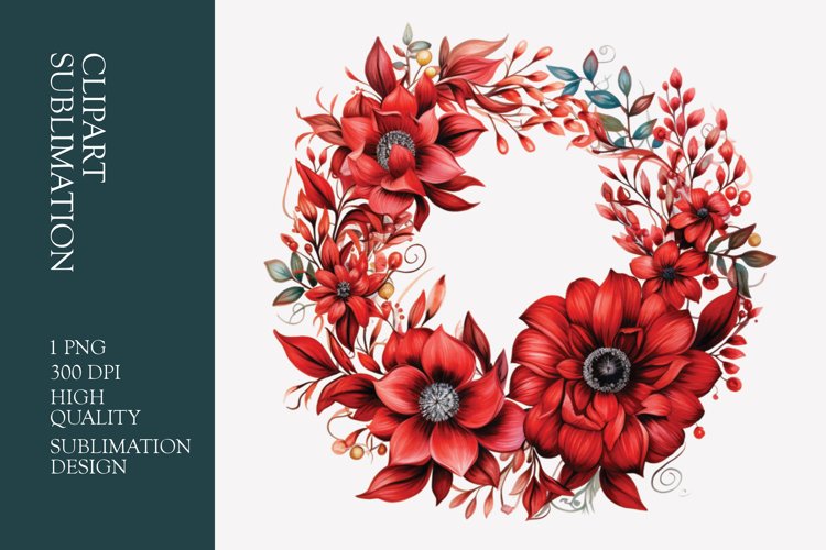 Floral Wreath Clipart Image 7