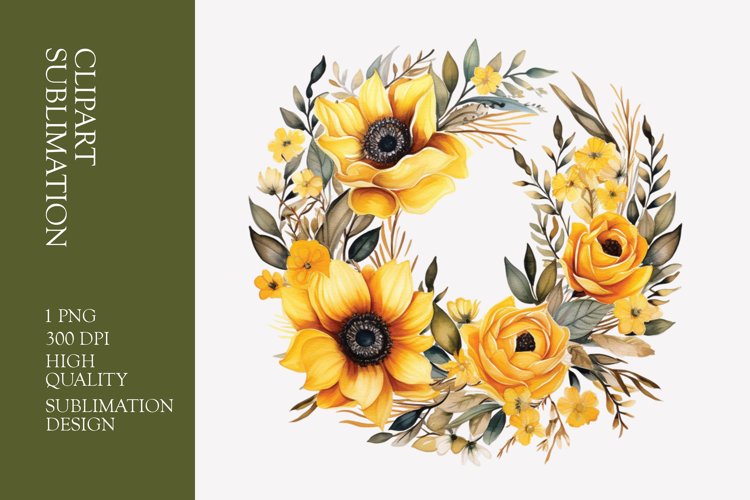 Yellow Flower Clipart Image 19