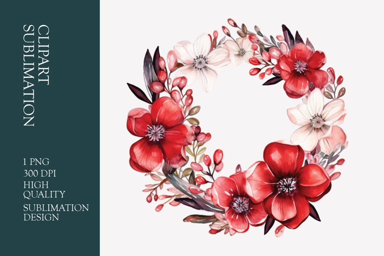 Floral Wreath Clipart Image 5