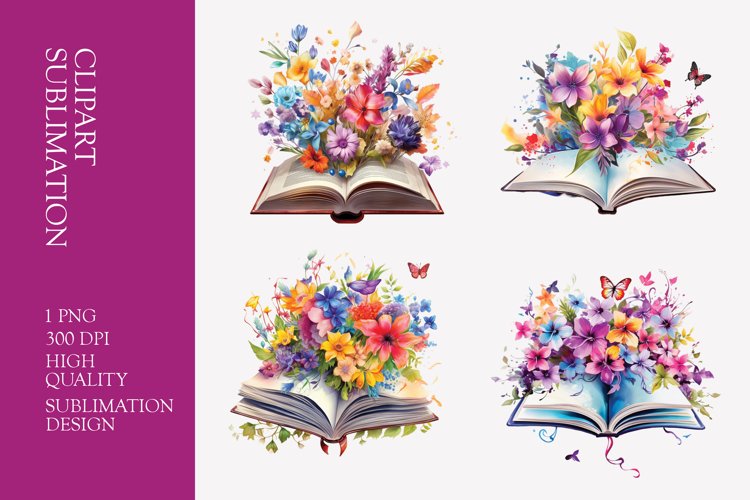 Watercolor Book Clipart Image 21