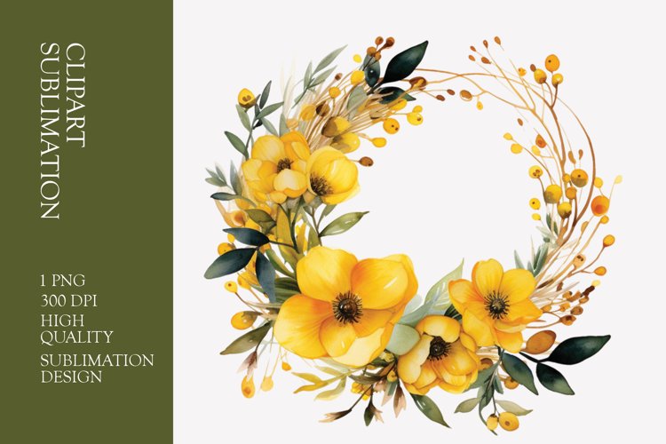 Yellow Flower Clipart Image 2