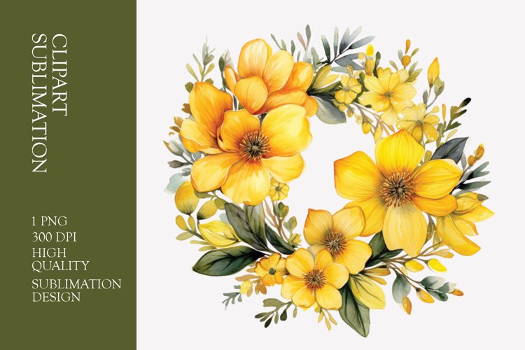 Yellow Flower Clipart Image 15