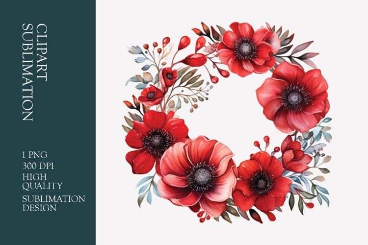 Floral Wreath Clipart Image 22