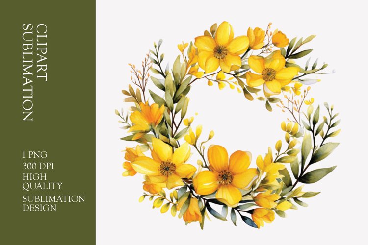 Yellow Flower Clipart Image 14