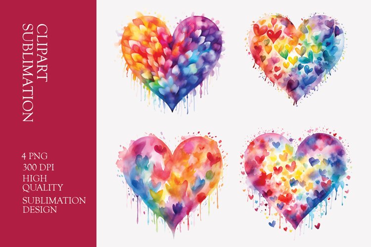 Watercolor Heart Clipart Image 2