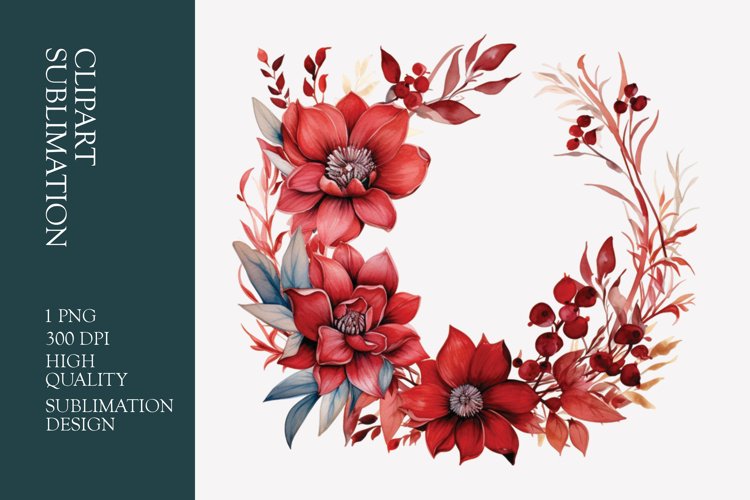 Floral Wreath Clipart Image 8