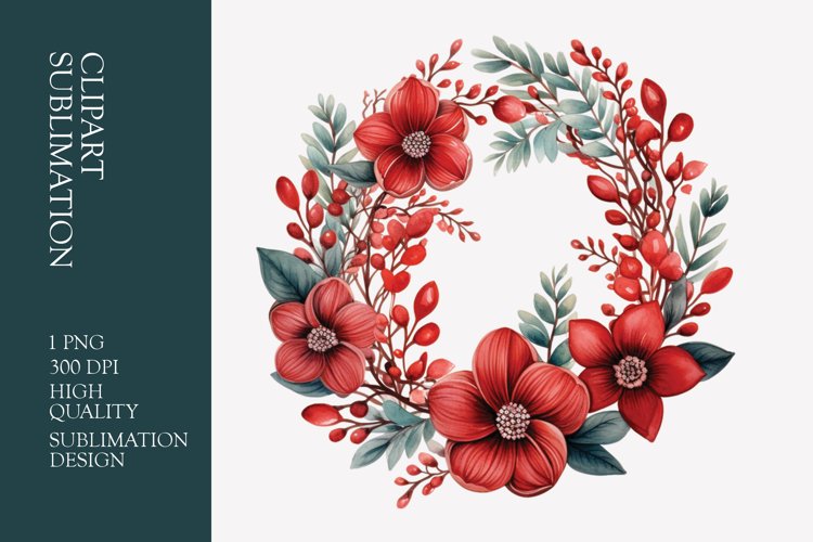 Floral Wreath Clipart Image 10