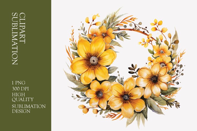 Yellow Flower Clipart Image 9