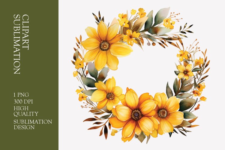 Yellow Flower Clipart Image 13