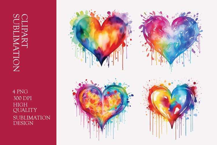 Watercolor Heart Clipart Image 4