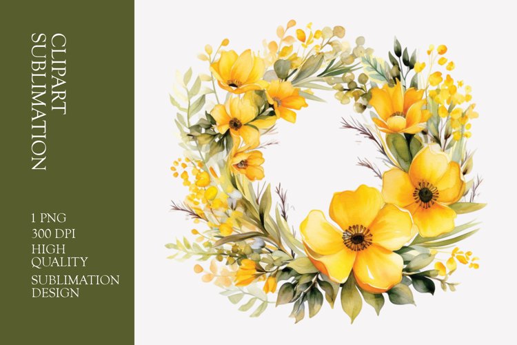 Yellow Flower Clipart Image 23