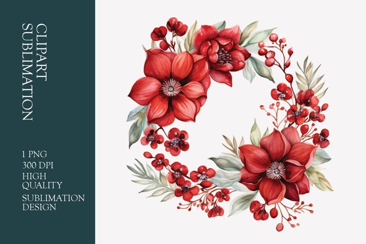 Floral Wreath Clipart Image 23