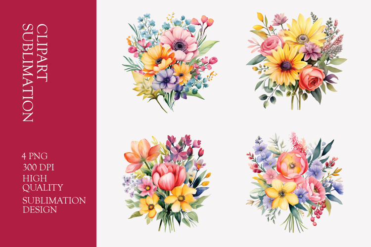 Flower Bouquet Clipart Image 8