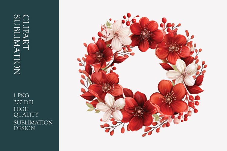 Floral Wreath Clipart Image 21