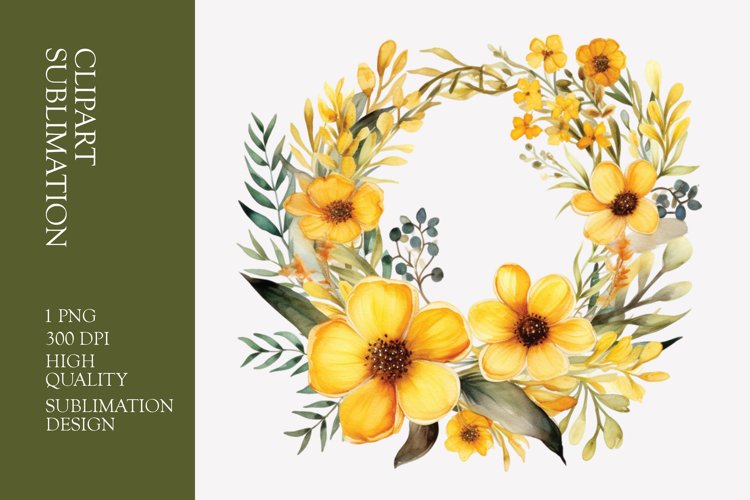 Floral Wreath Clipart Image 16