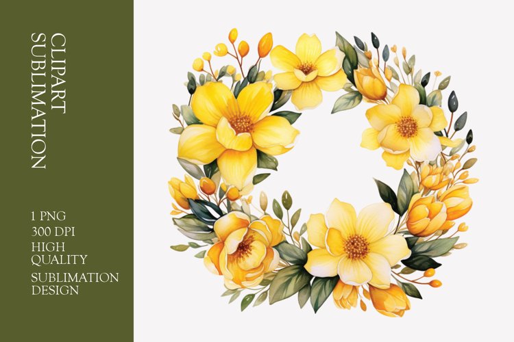 Yellow Flower Clipart Image 5