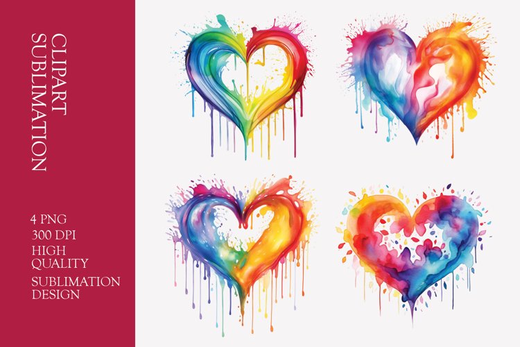 Watercolor Heart Clipart Image 9