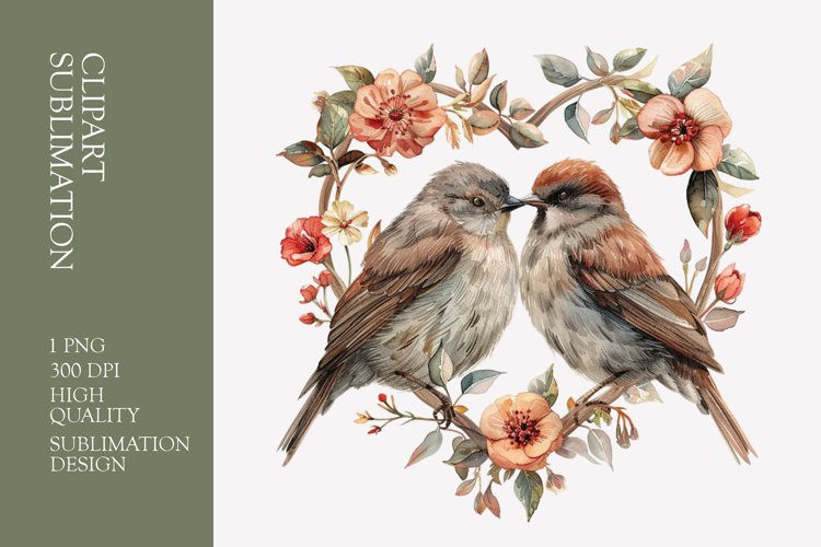 Love Birds Clipart Image 12