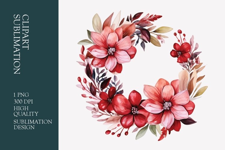 Floral Wreath Clipart Image 2