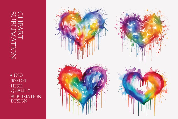 Watercolor Heart Clipart Image 6