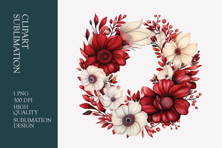 Floral Wreath Clipart Image 3