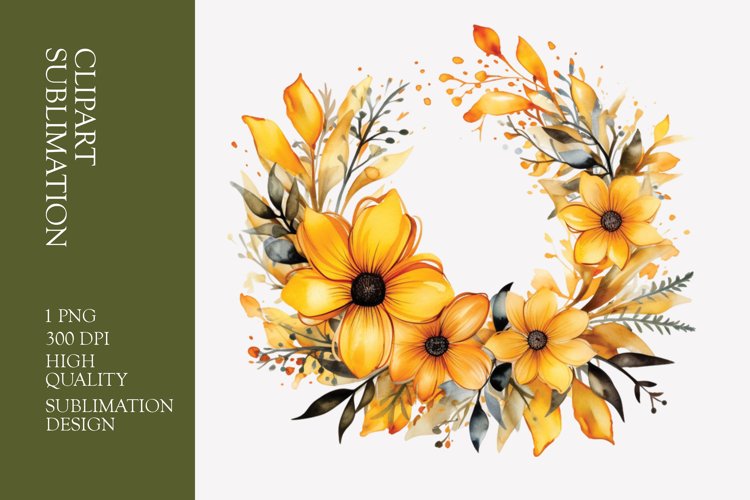 Yellow Flower Clipart Image 7