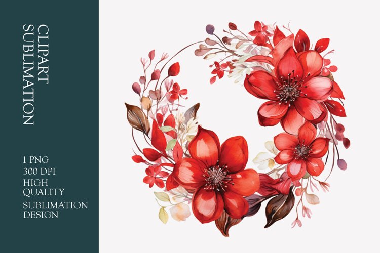Floral Wreath Clipart Image 20