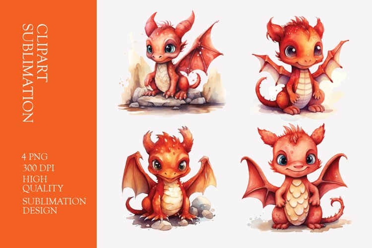 Cute Dragon Clipart Image 24