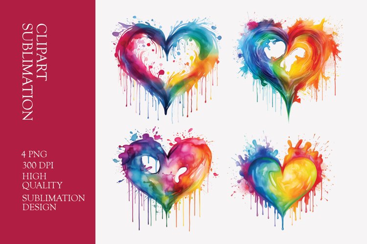 Watercolor Heart Clipart Image 12