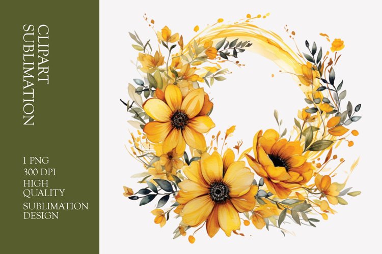 Yellow Flower Clipart Image 10