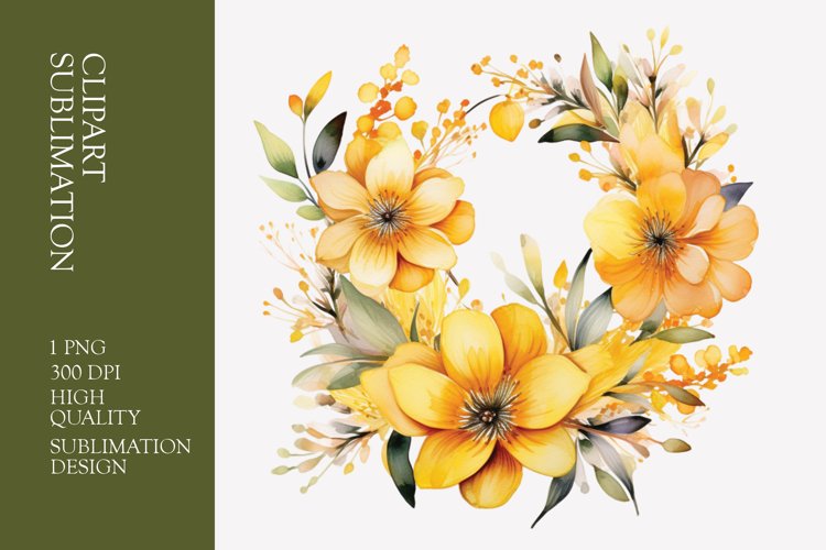 Floral Wreath Clipart Image 15