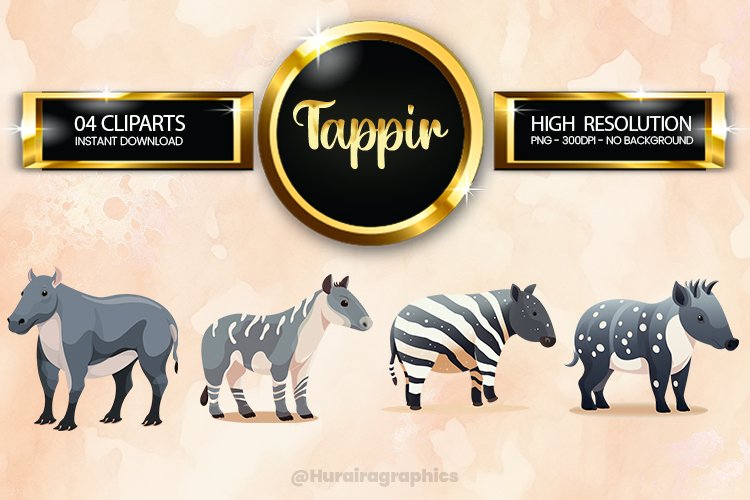 Tappir Clipart 04 variations example image 1